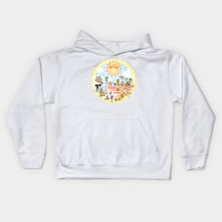 Cartoon Map of Southern California Kids Hoodie